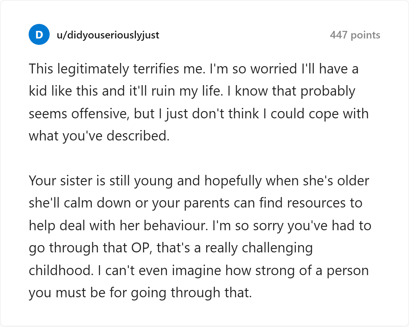 Reddit Comment