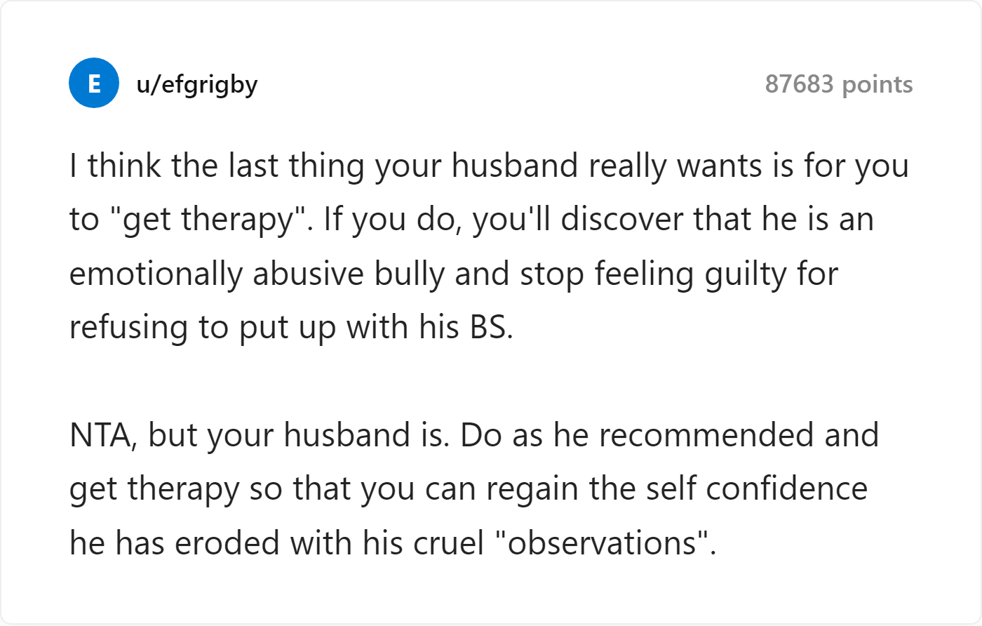 Reddit Comment