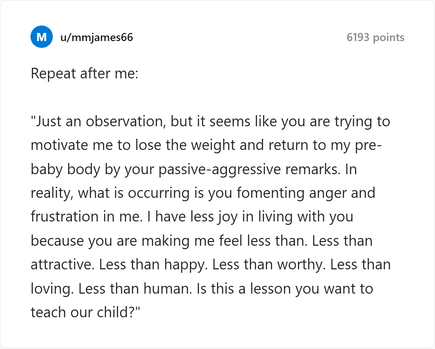 Reddit Comment