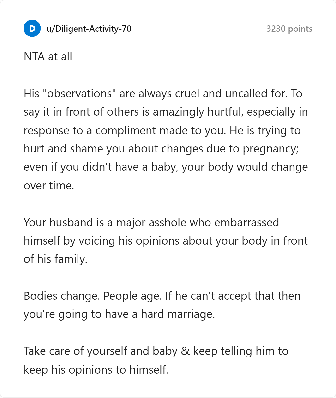 Reddit Comment