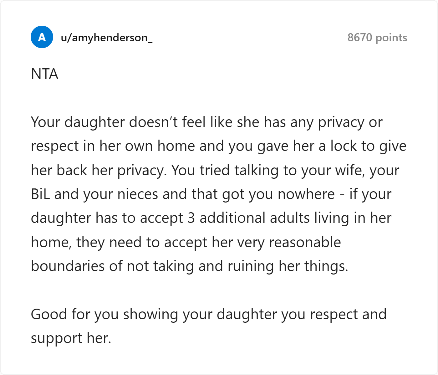 Reddit Comment