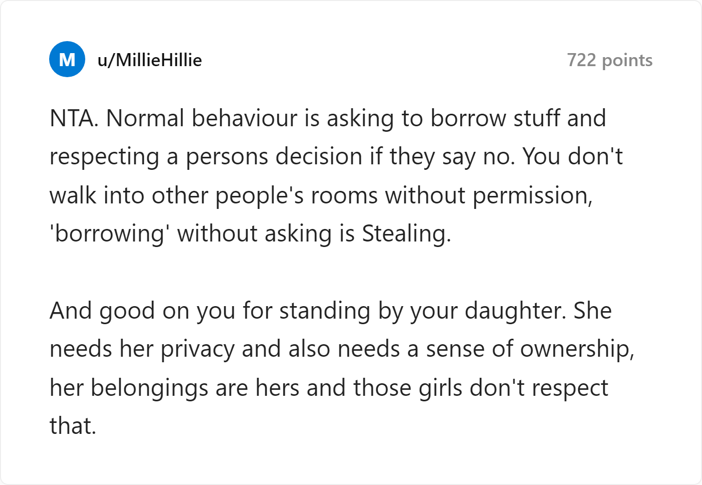 Reddit Comment