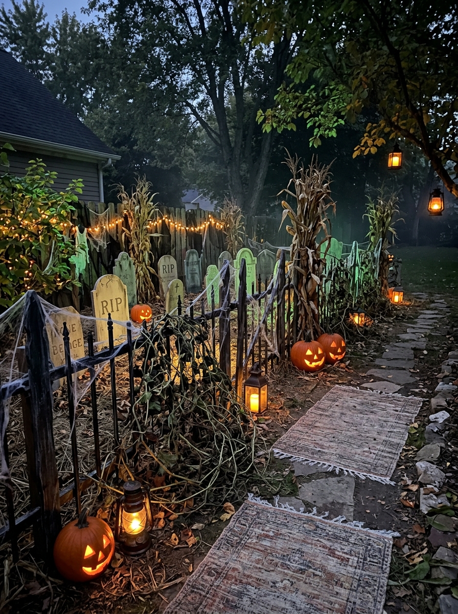 Ghostly Graveyard Fence