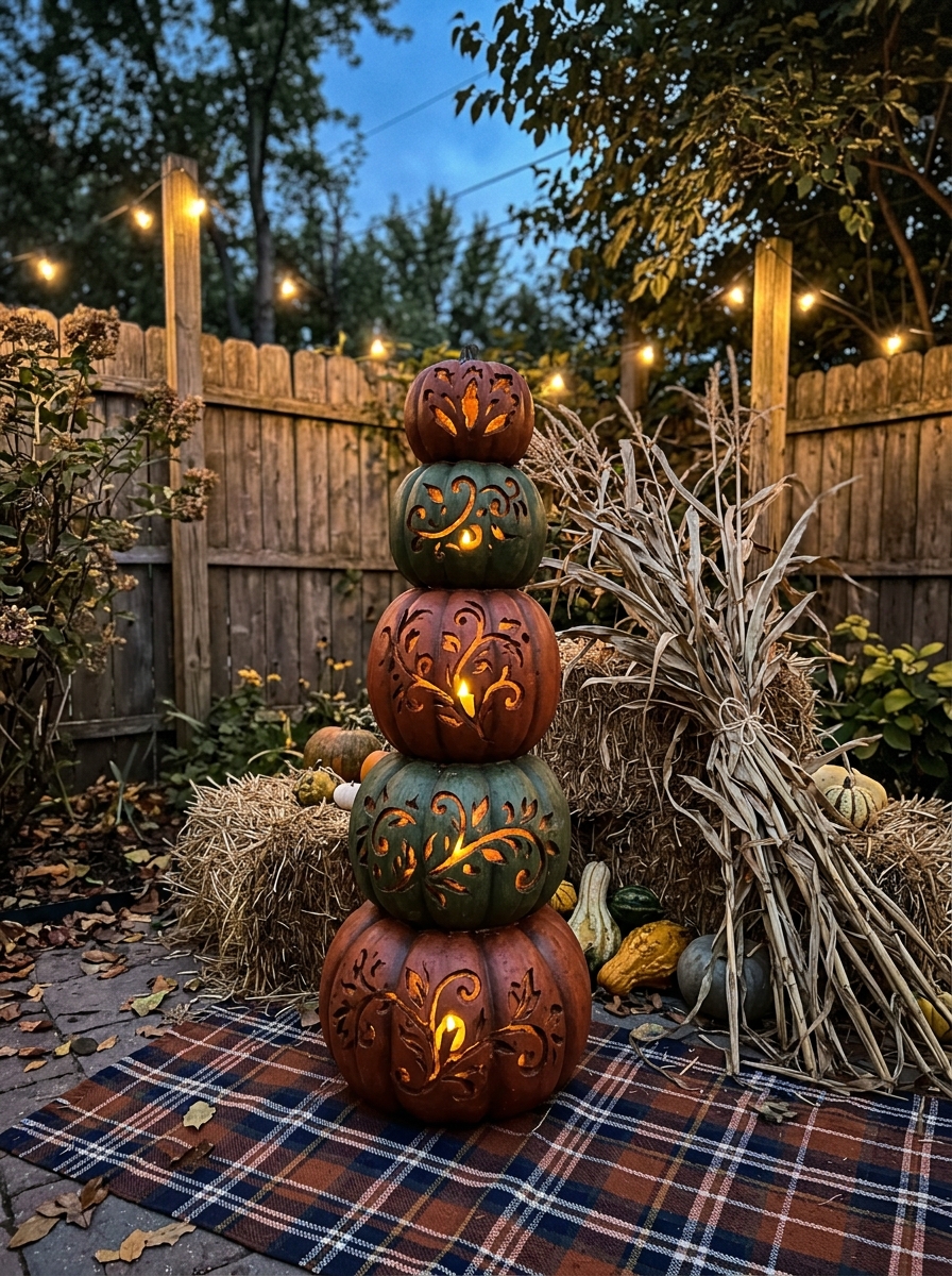 Pumpkin Totem Poles