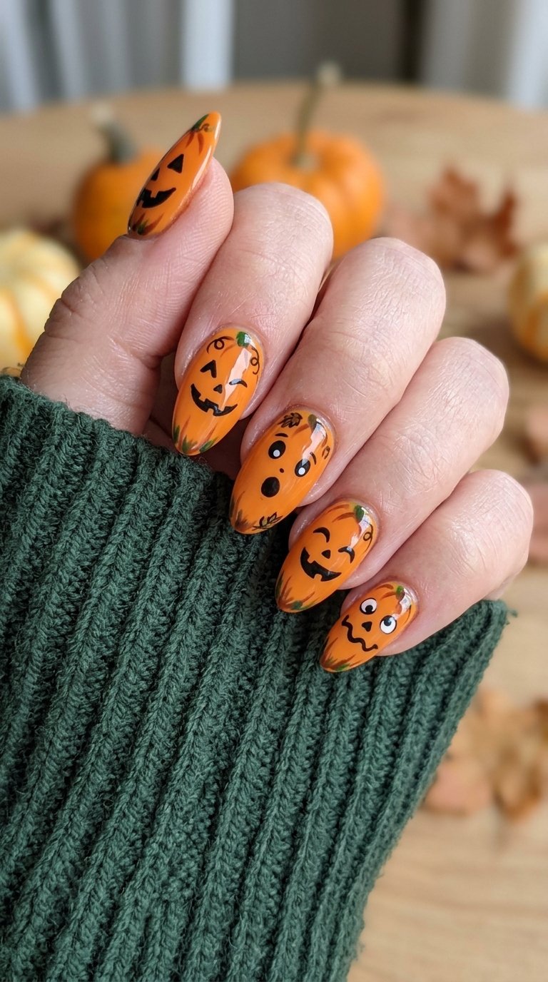 Whimsical Pumpkin Faces