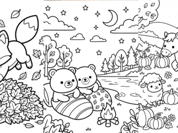 18 Cute Autumn Animal Coloring Pages