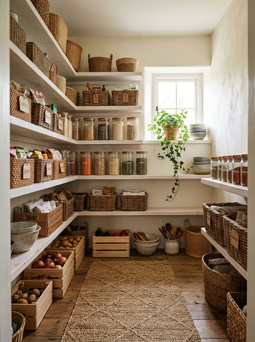 Basket Beautification - pantry organization ideas