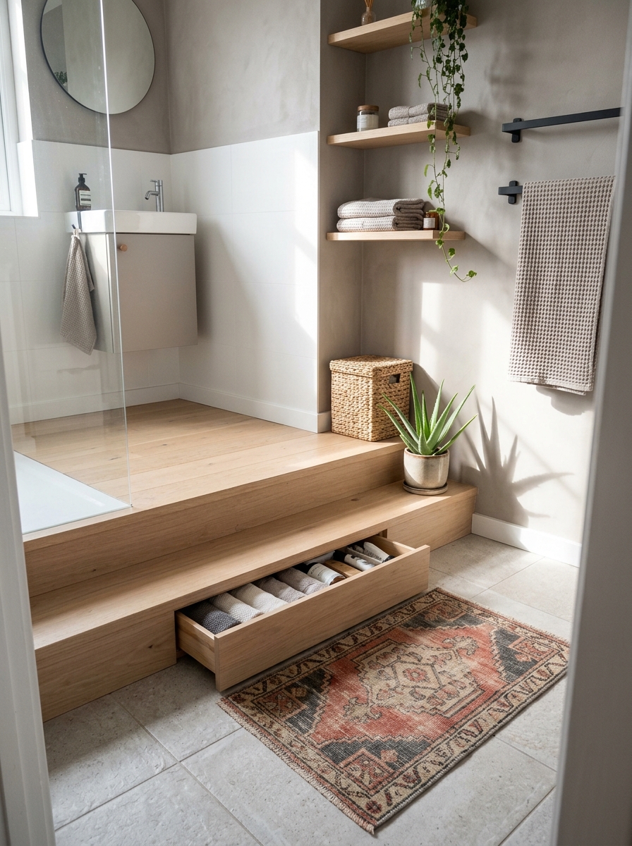 Under-Step Storage in a Raised Floor