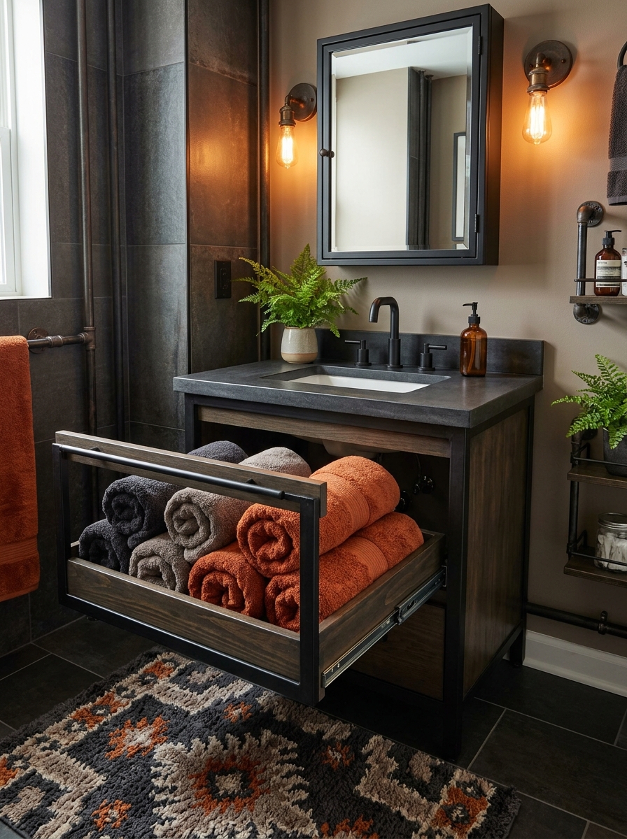 Pull-Out Towel Storage