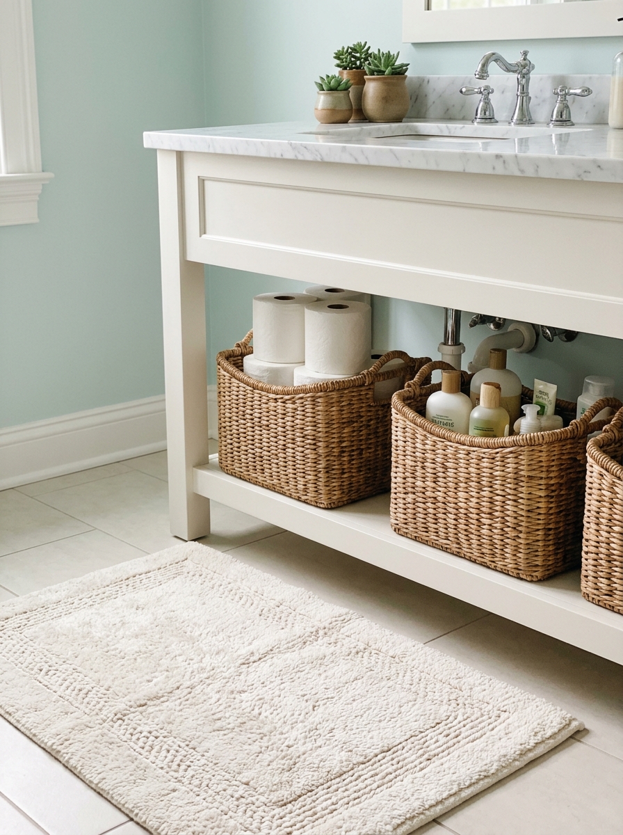 Utilizing Under-Sink Space with Baskets