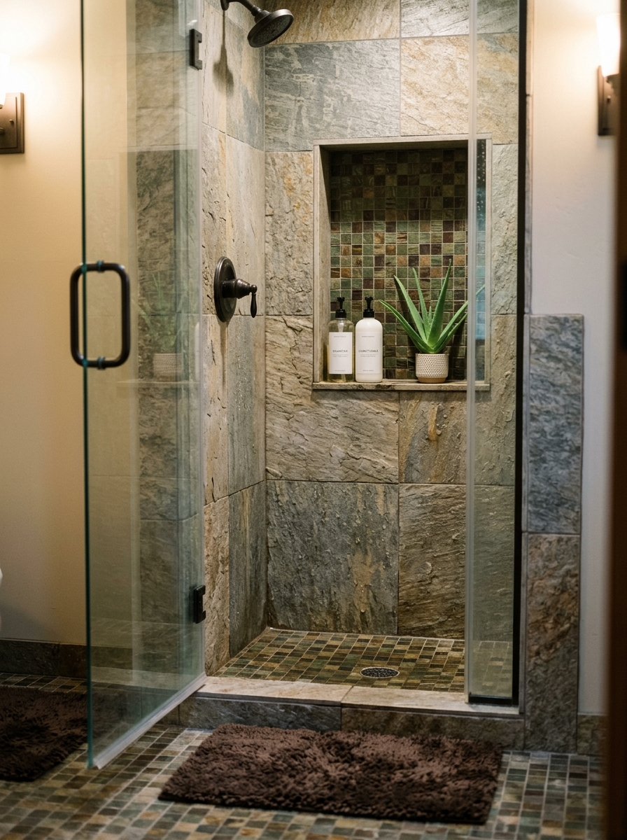 Inset Nooks in the Shower