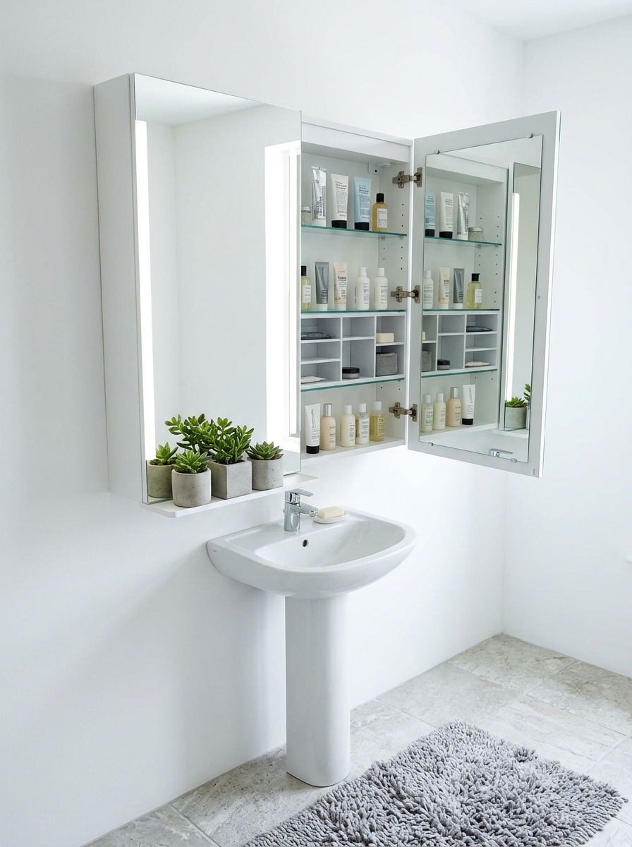 Mirrored Medicine Cabinets for Dual Duty