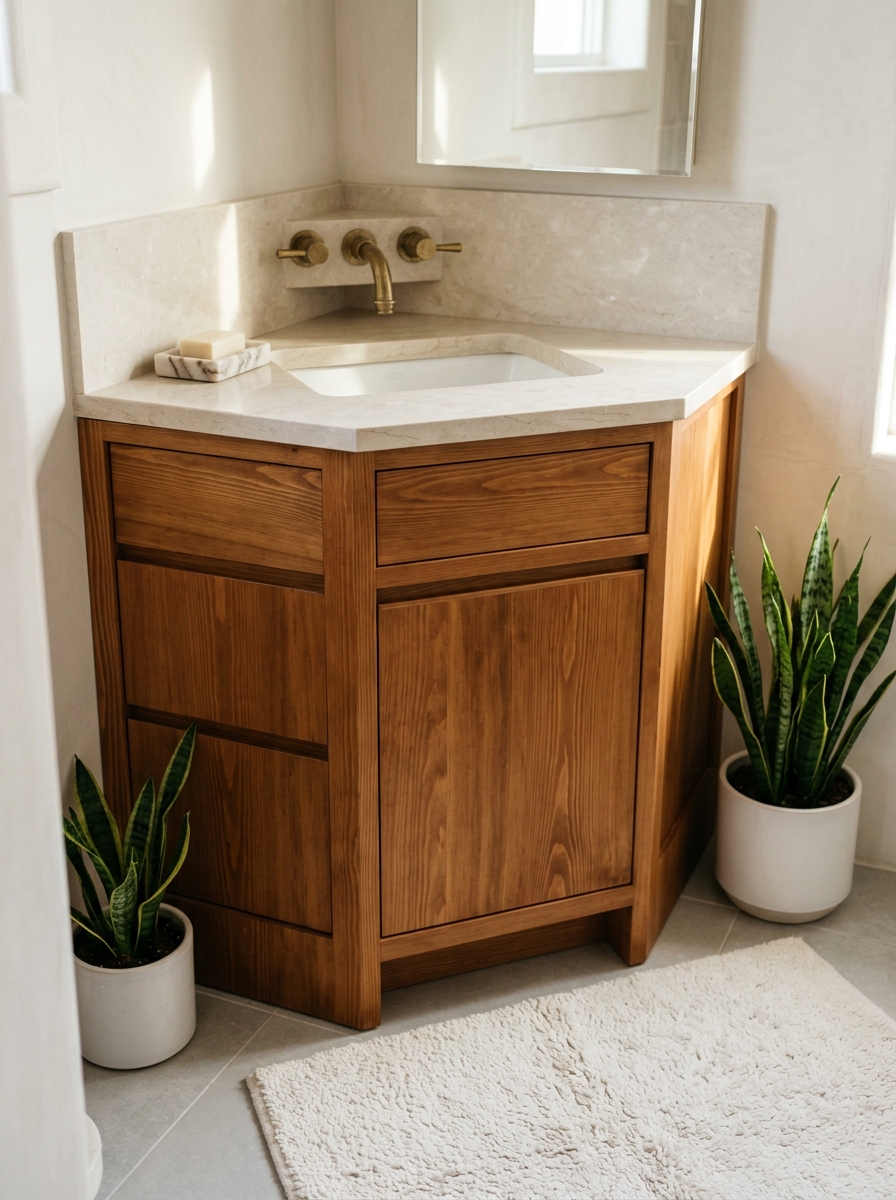 Compact Corner Vanities