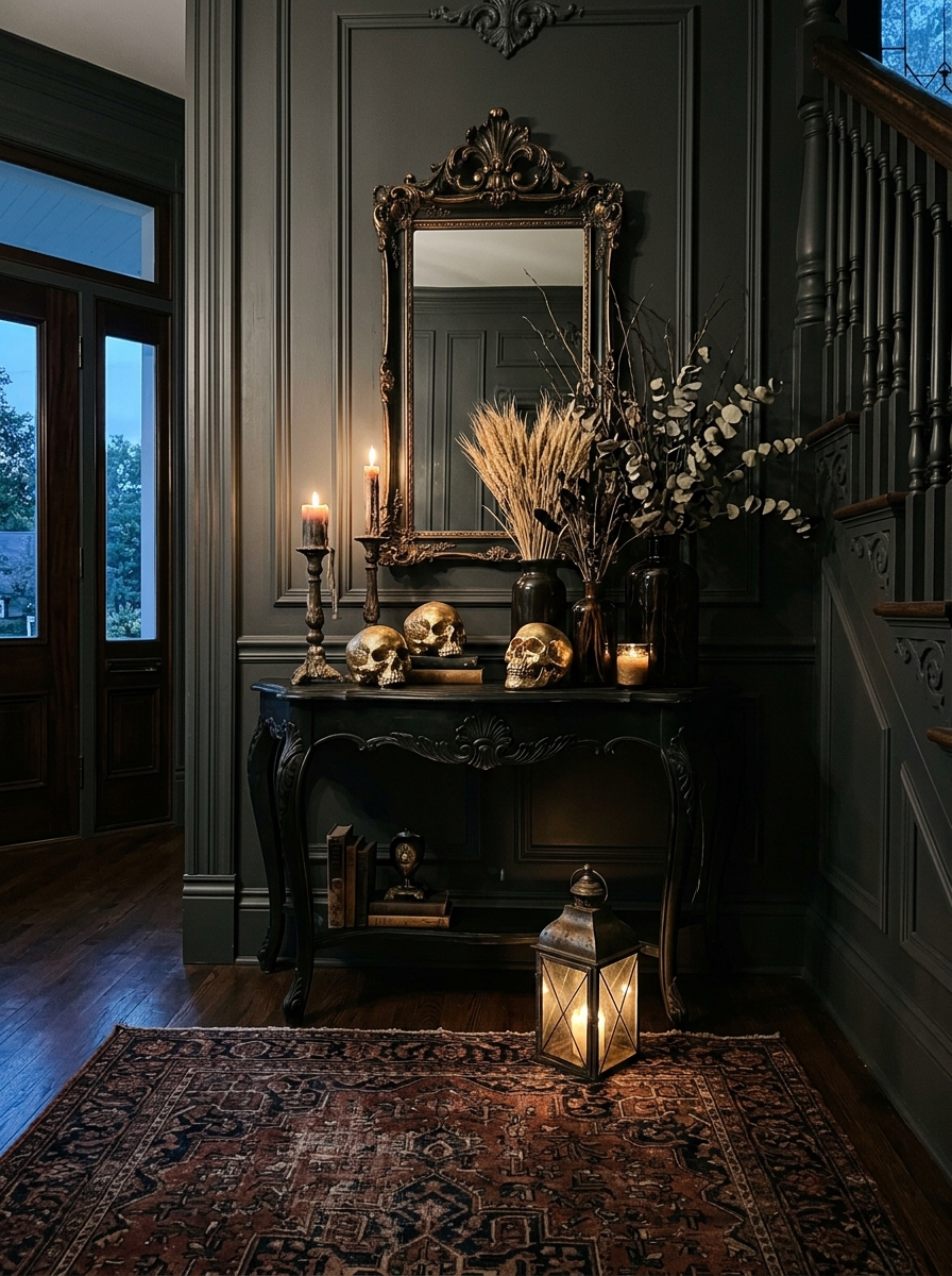 Gothic Glamour in the Entryway