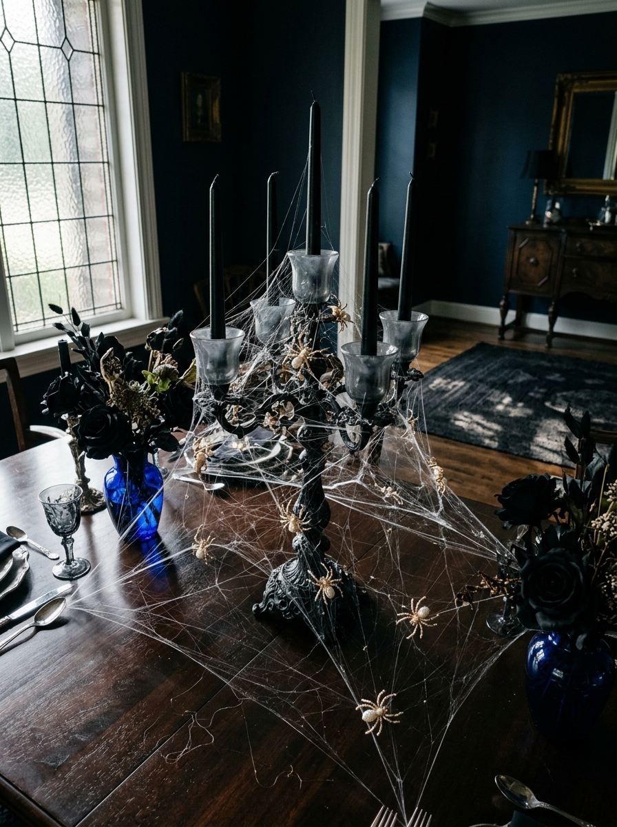 Elegant Spider's Web Centerpiece