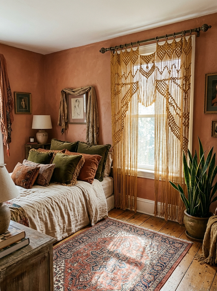 Macramé Curtains for Bohemian Enchantment