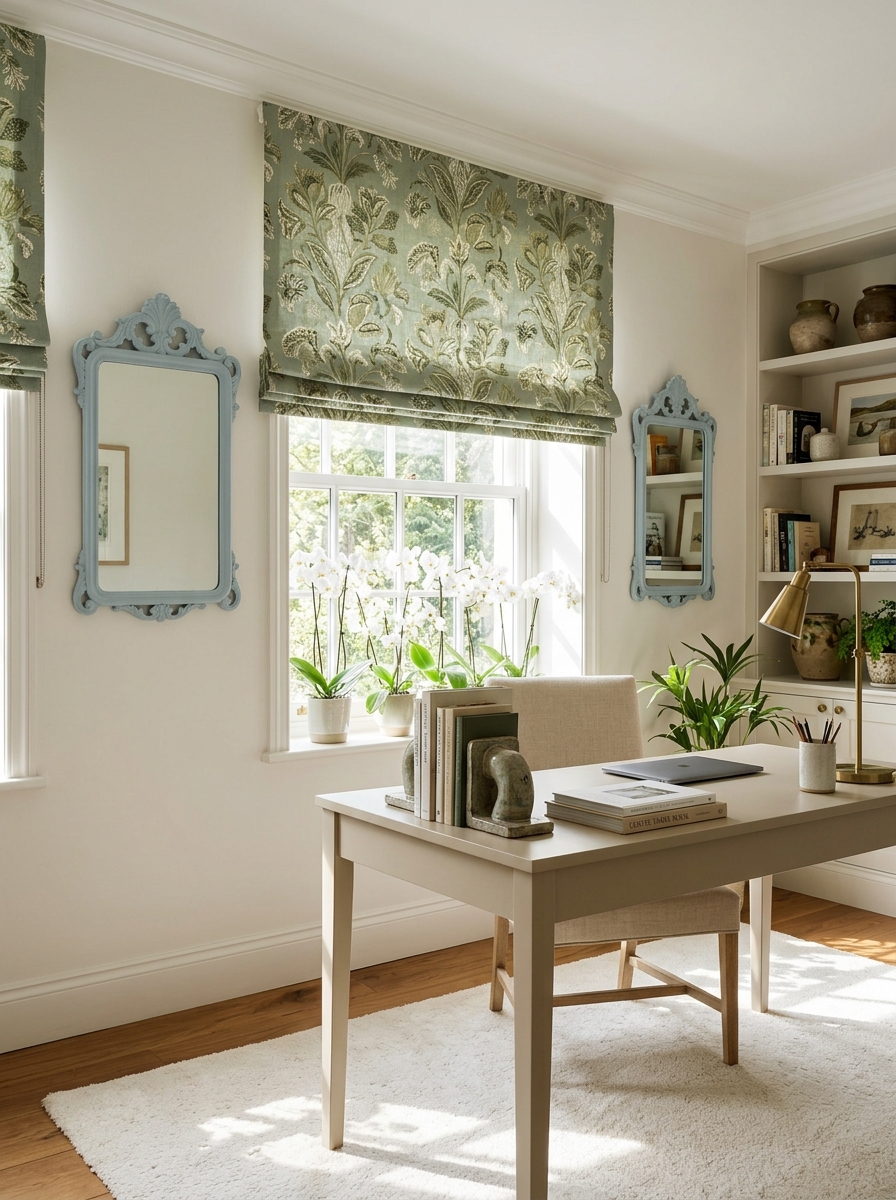 Printed Roman Blinds for Artful Flair