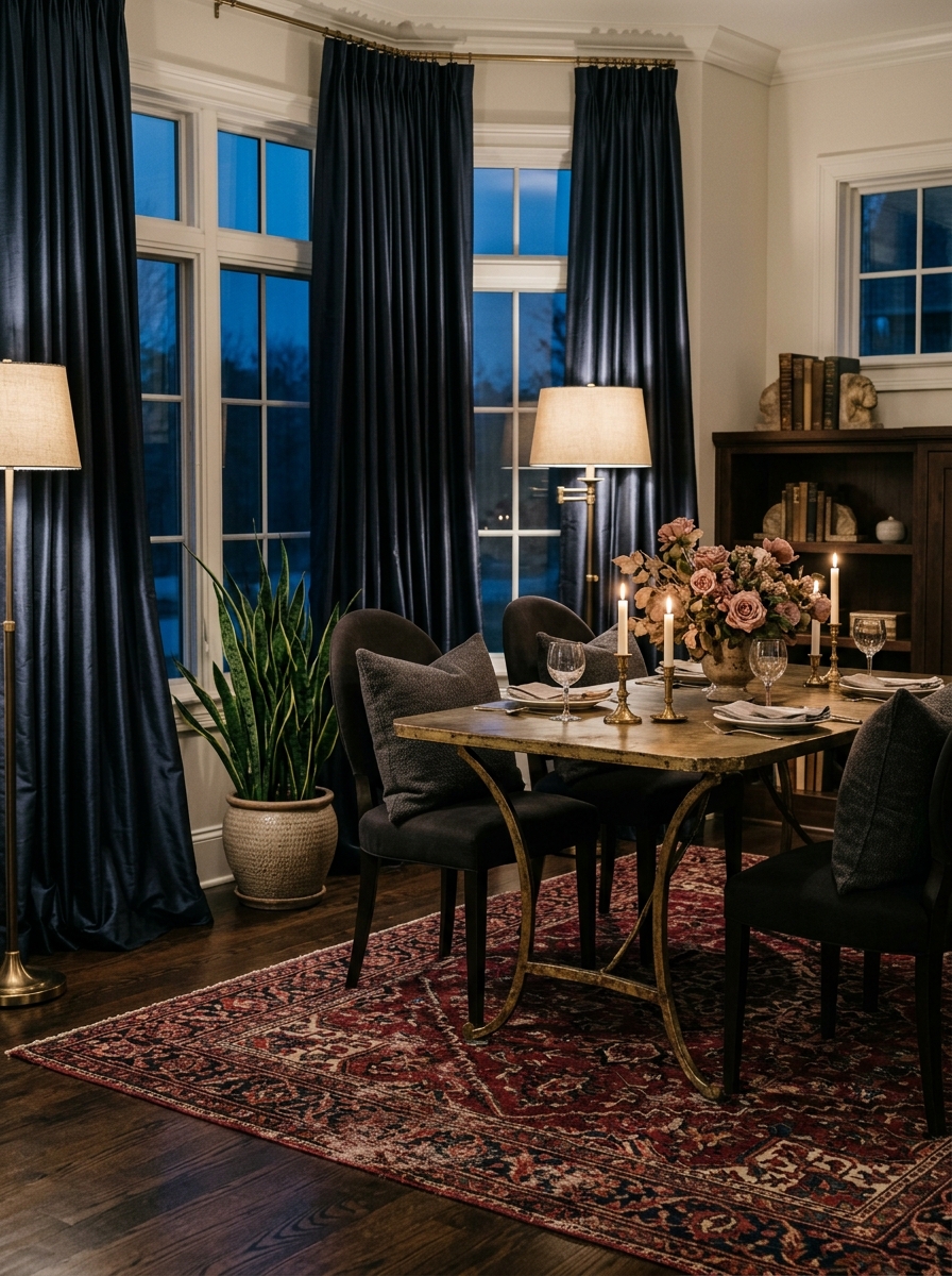 Silk Drapes for Timeless Opulence