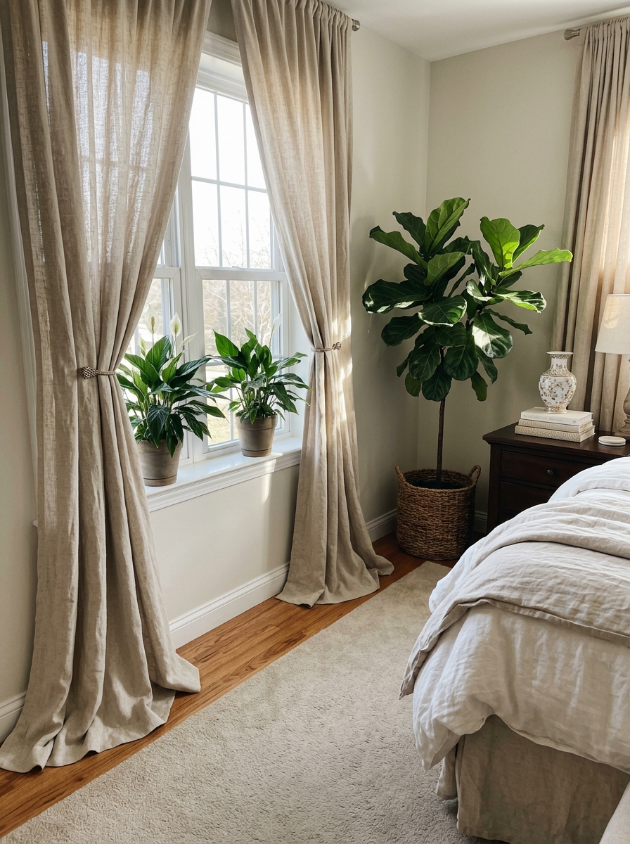 Linen Drapes for Casual Elegance