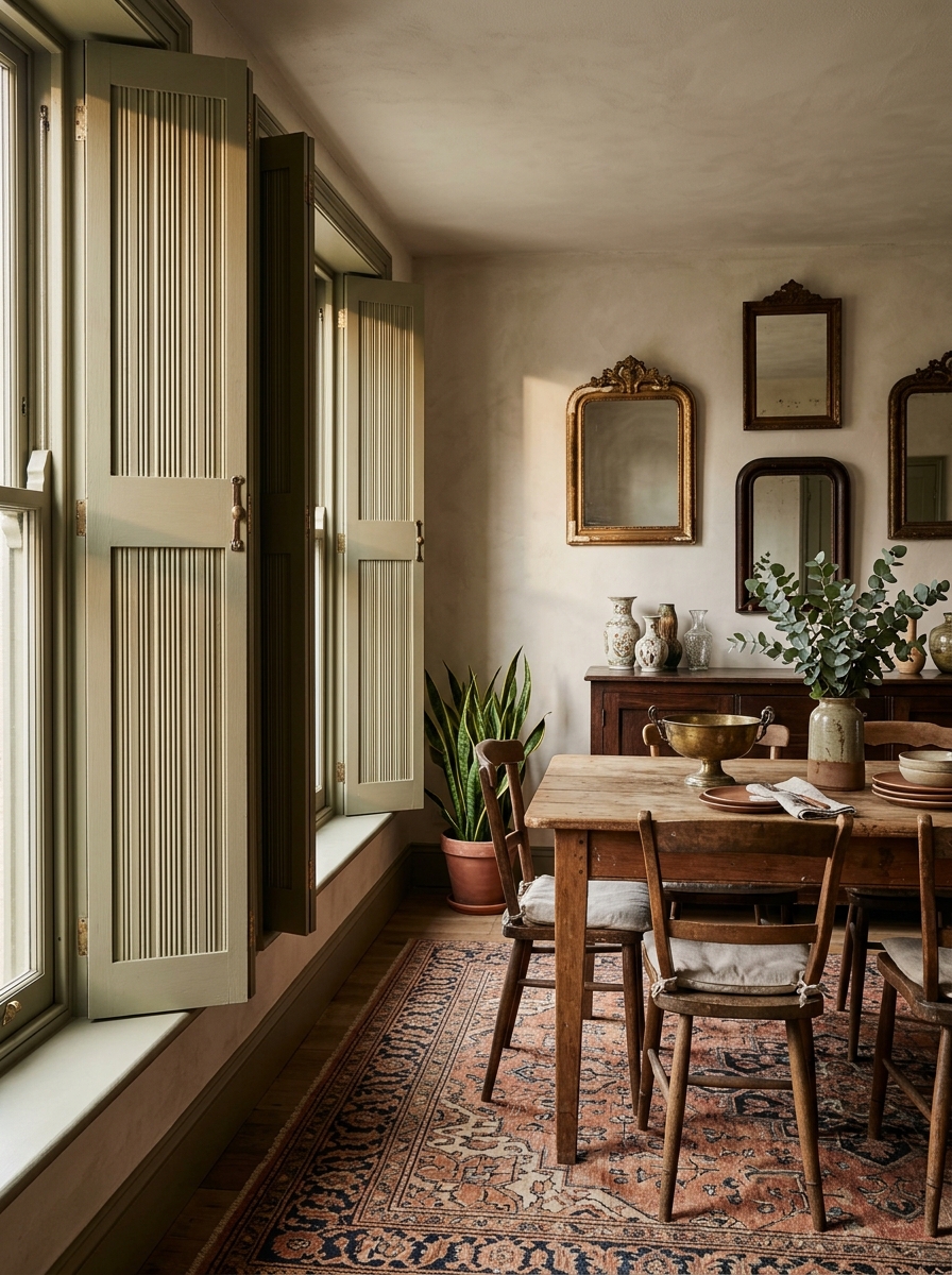 Unique Beadboard Shutters for Textural Appeal