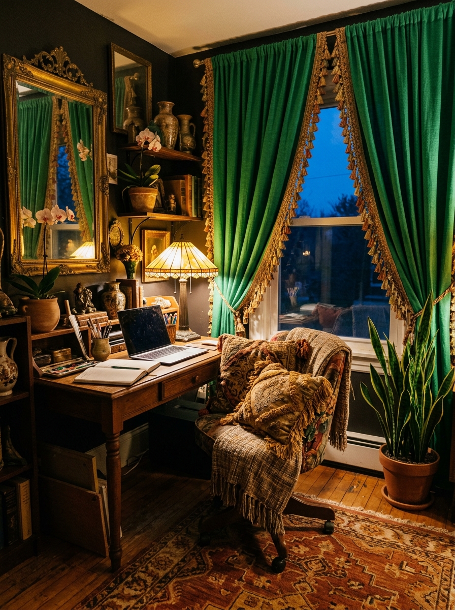 Retro Tassel Curtains for Bohemian Spice