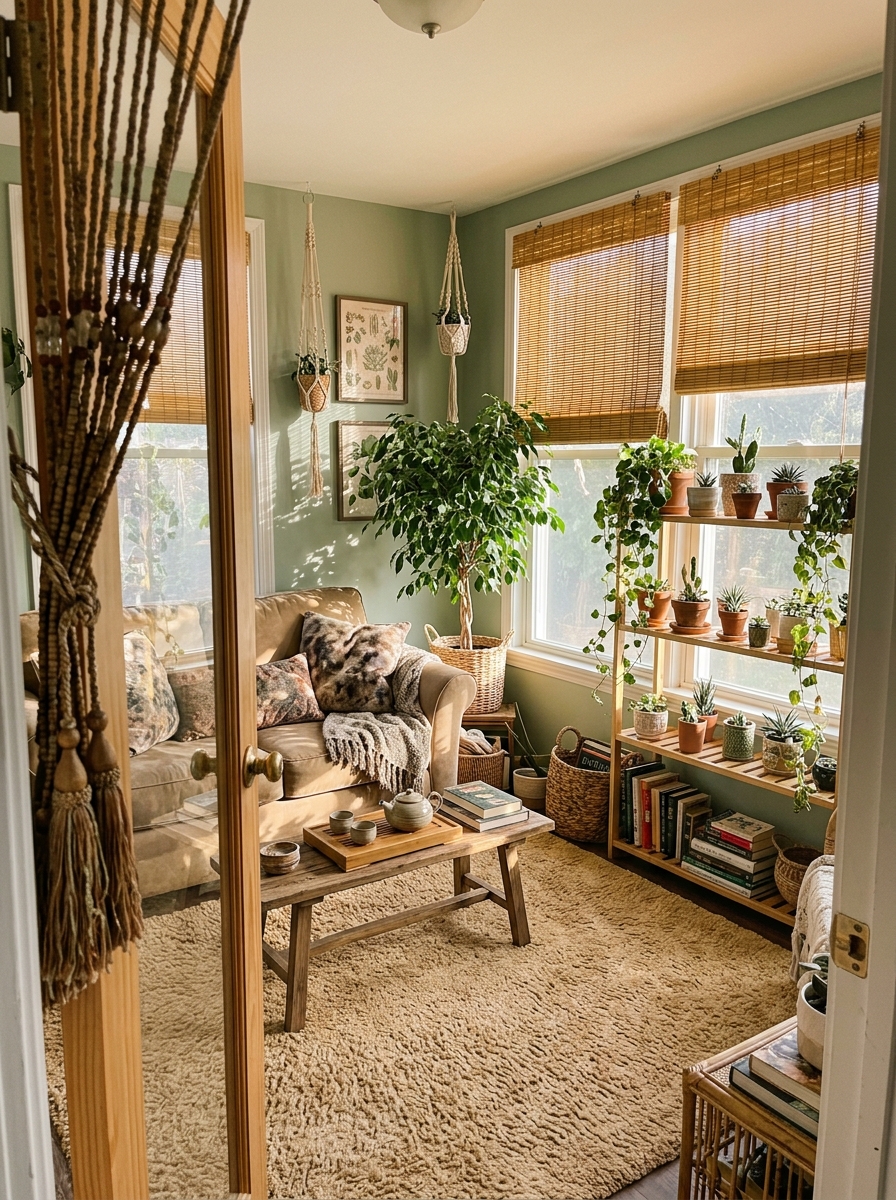 Bamboo Blinds for a Natural Bohemian Vibe