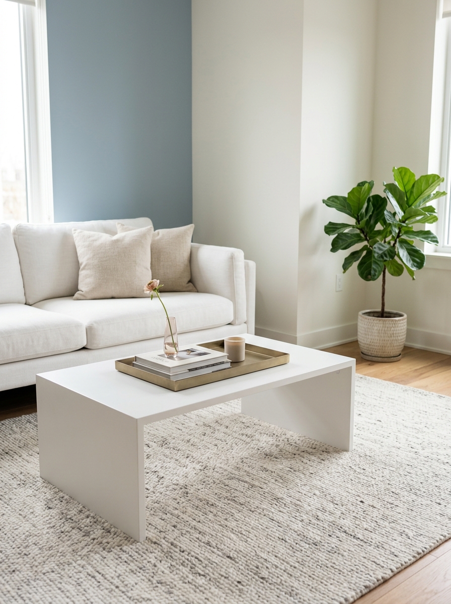 Minimalist Elegance with a Clean Tray - coffee table ideas