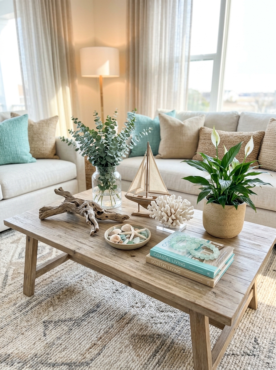 Coastal Breeziness with Seaside Elements