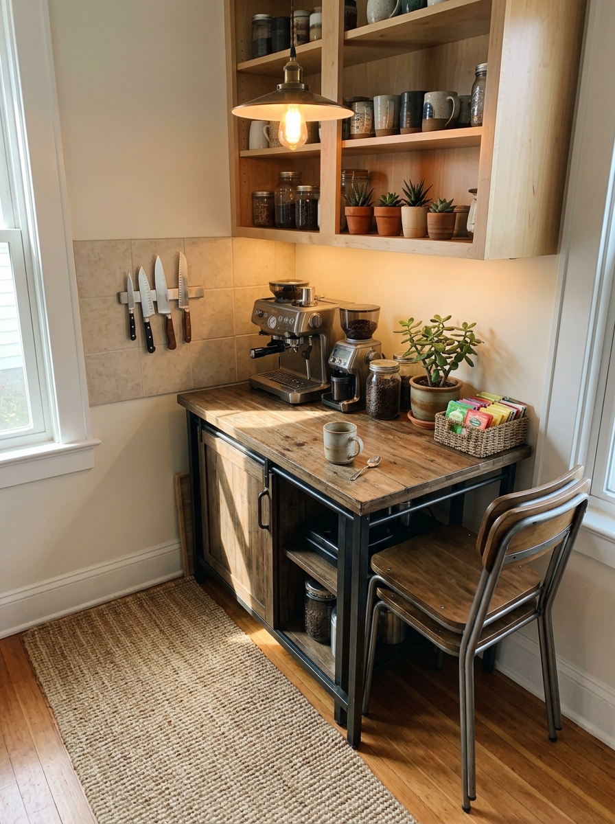 Compact and Clever Coffee Nook