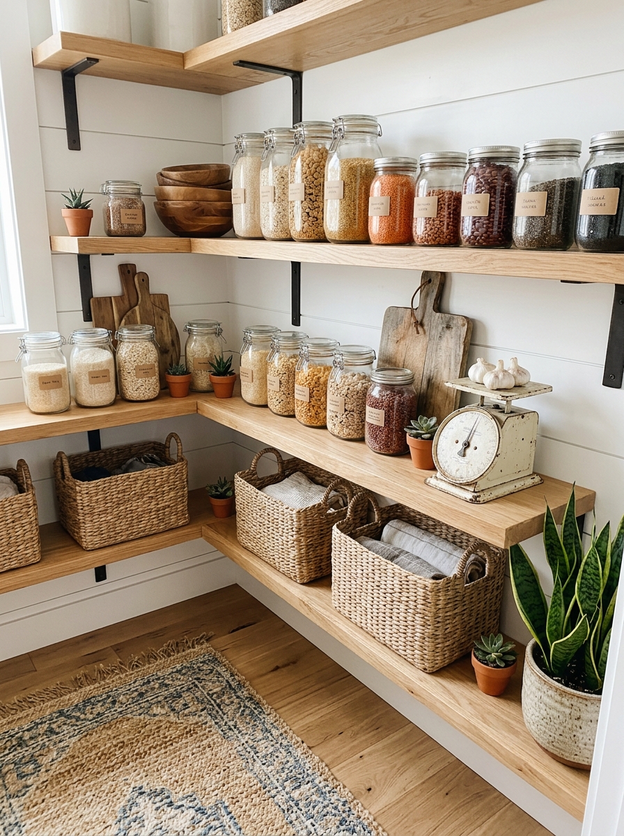Color-Coordinated Pantry Jars