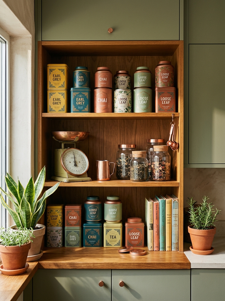 Tidy Tea Tins in a Display