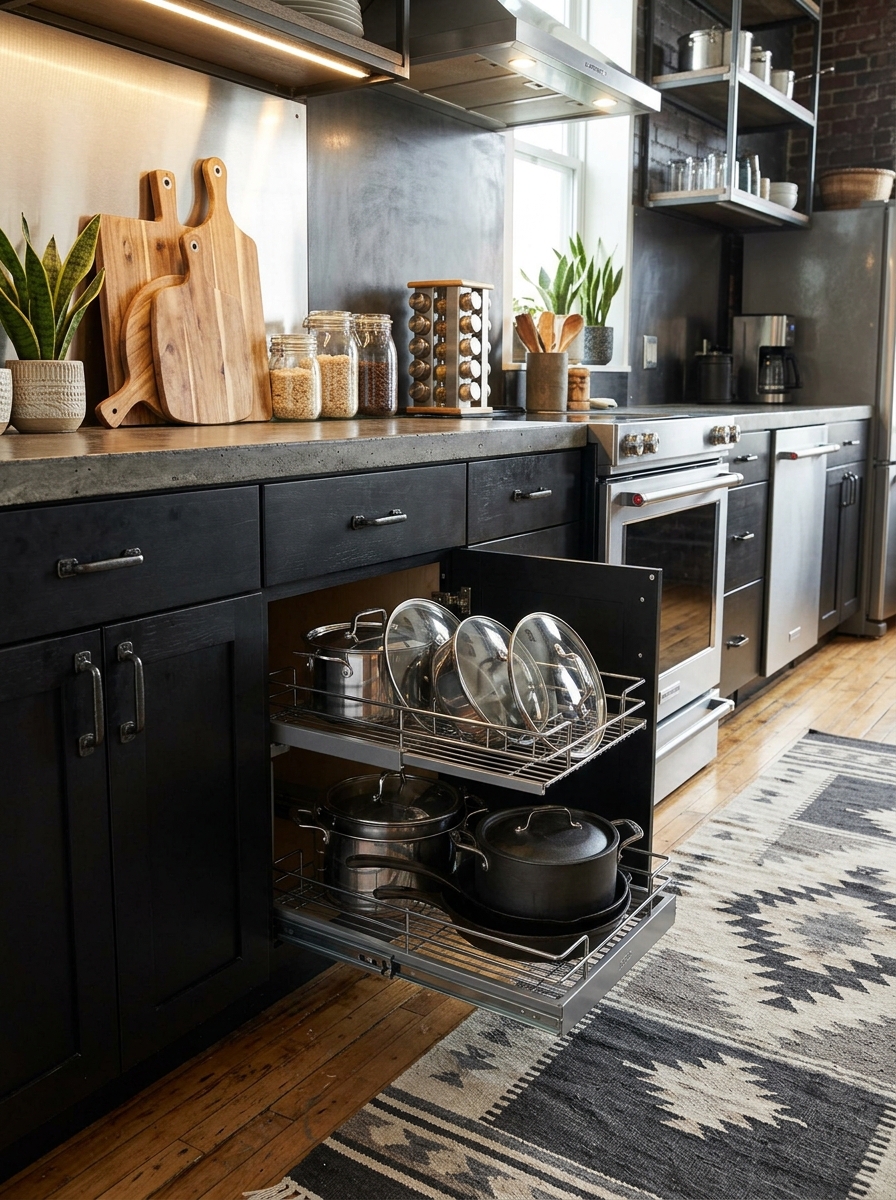 Pull-Out Shelf for Pots and Pans