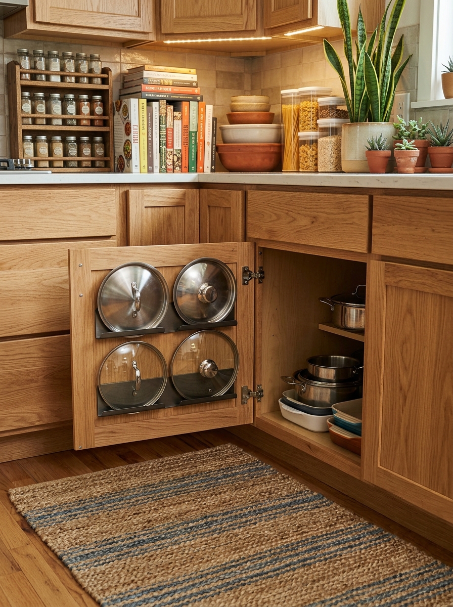 Chic Door-Mounted Lid Holder