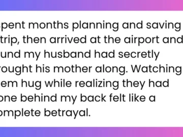 aita for walking out of the airport when i saw my husbands mom standing there with her luggage