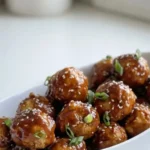 asian glazed turkey meatballs