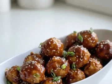 asian glazed turkey meatballs