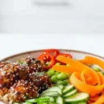asian turkey meatball bowls