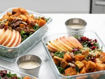 autumn kale and sweet potato salad