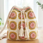 beautiful boho sunburst crochet backpack pattern