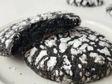 black cocoa crinkle cookies