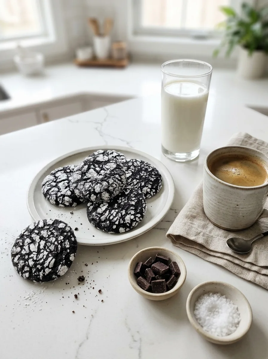 Black Cocoa Crinkle Cookies: Delight in Every Bite