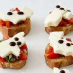 boo schetta ghosts caprese easy bruschetta recipe