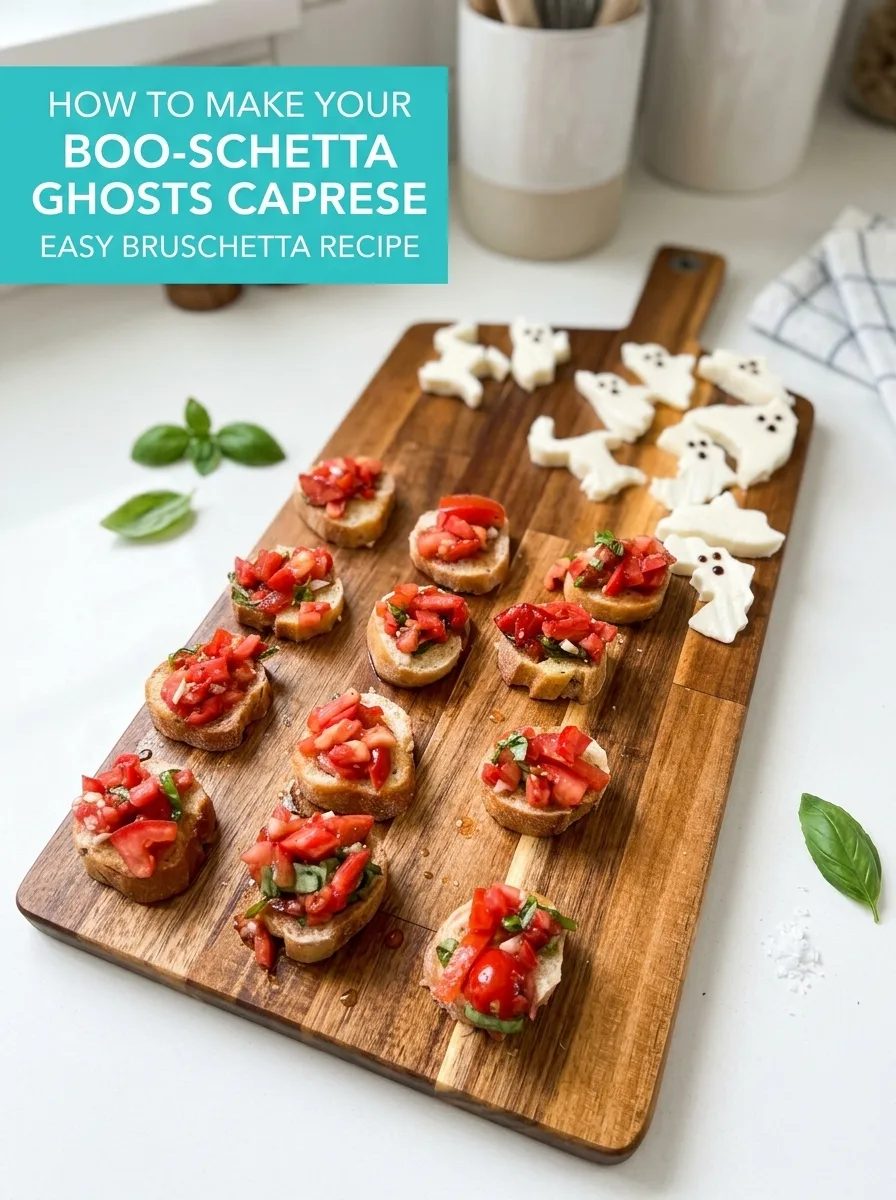 Boo-Schetta Ghosts Caprese Easy Bruschetta Recipe