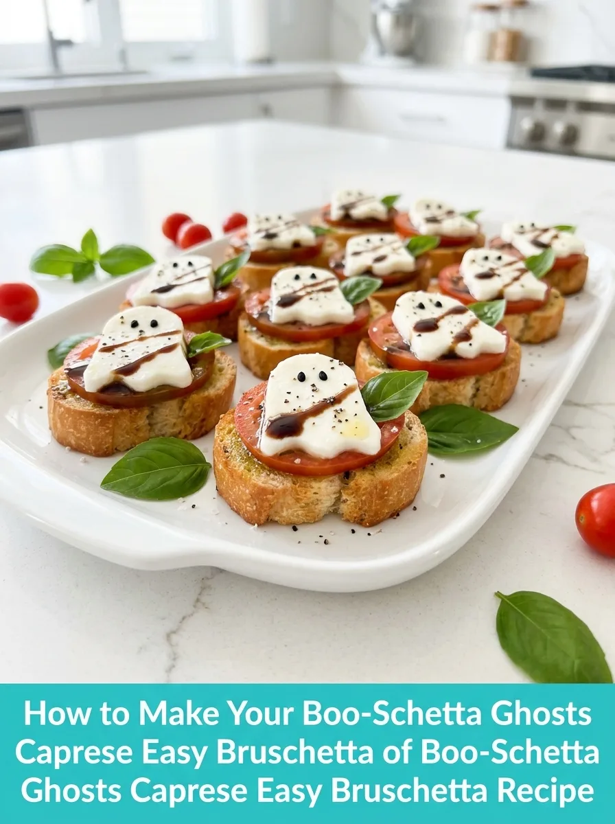 Boo-Schetta Ghosts Caprese Easy Bruschetta Recipe