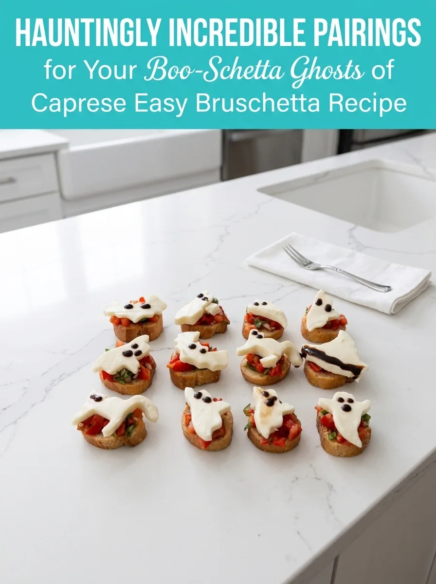 Boo-Schetta Ghosts Caprese Easy Bruschetta Recipe