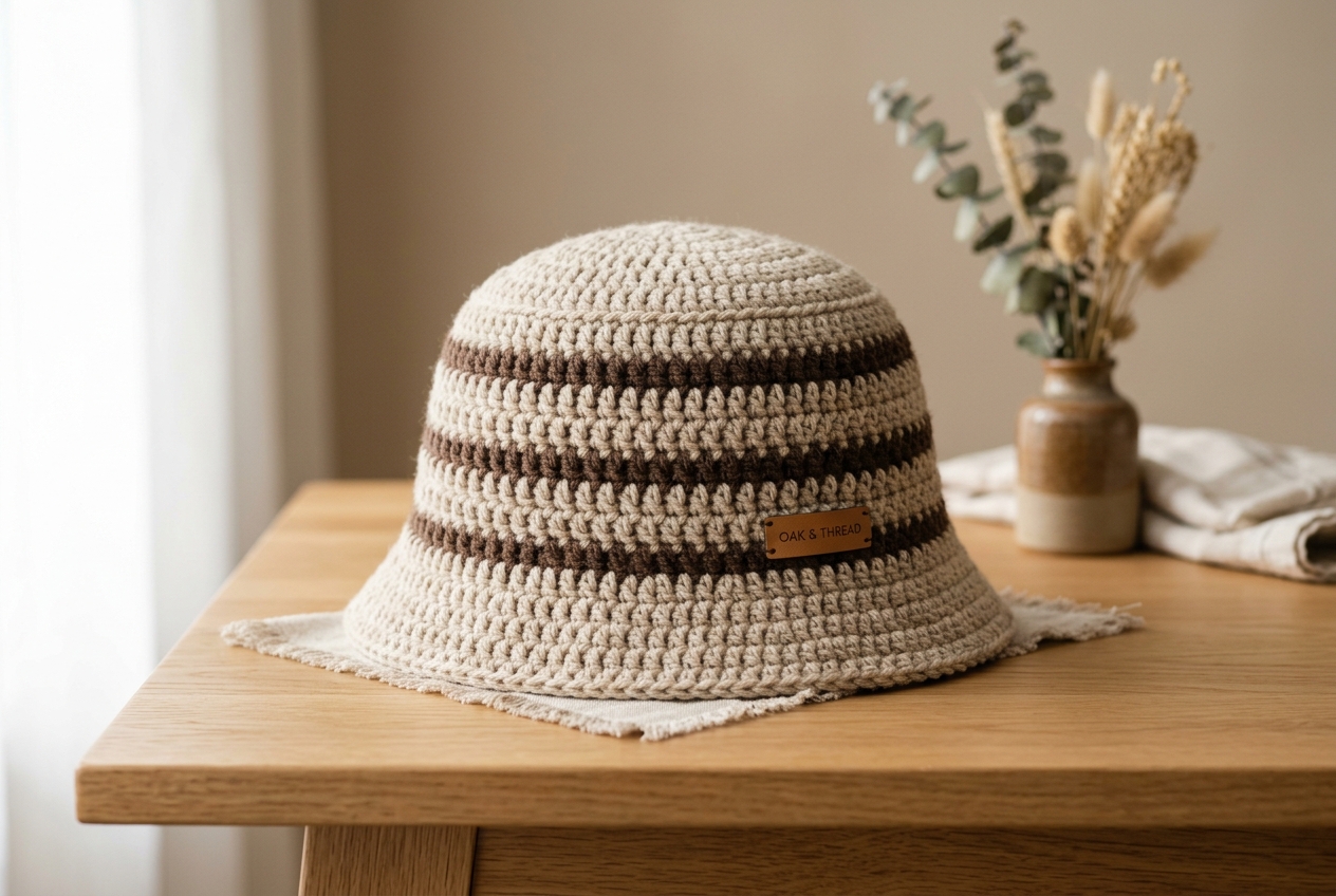 Trendy Handmade Sage Green Crochet Bucket Hat - crochet bucket hat pattern