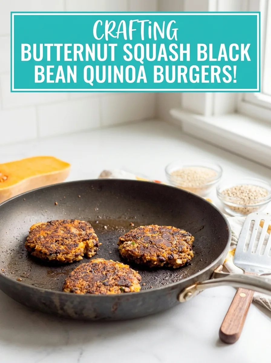 Butternut Squash Black Bean Quinoa Burgers Recipe