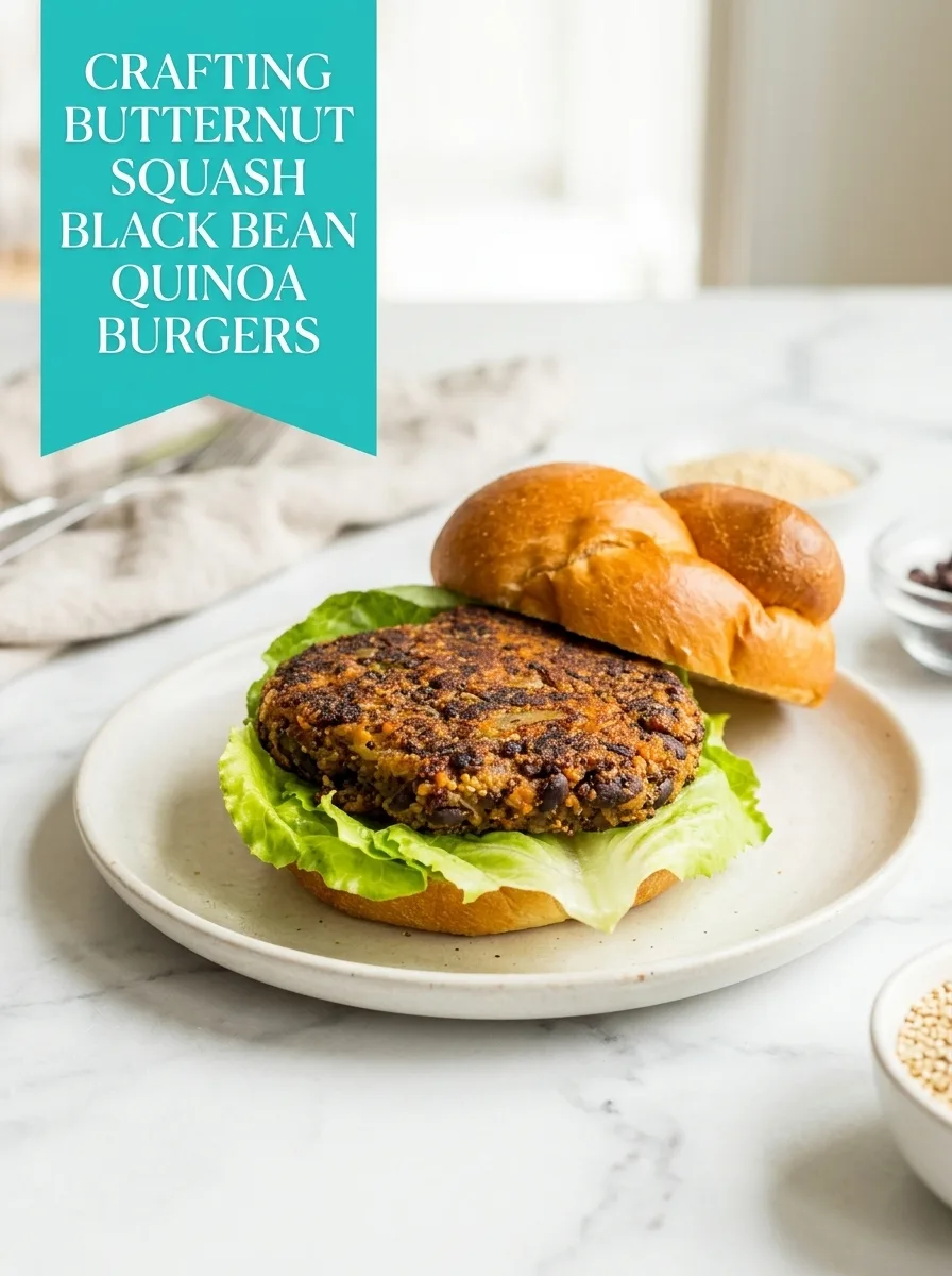 Butternut Squash Black Bean Quinoa Burgers Recipe