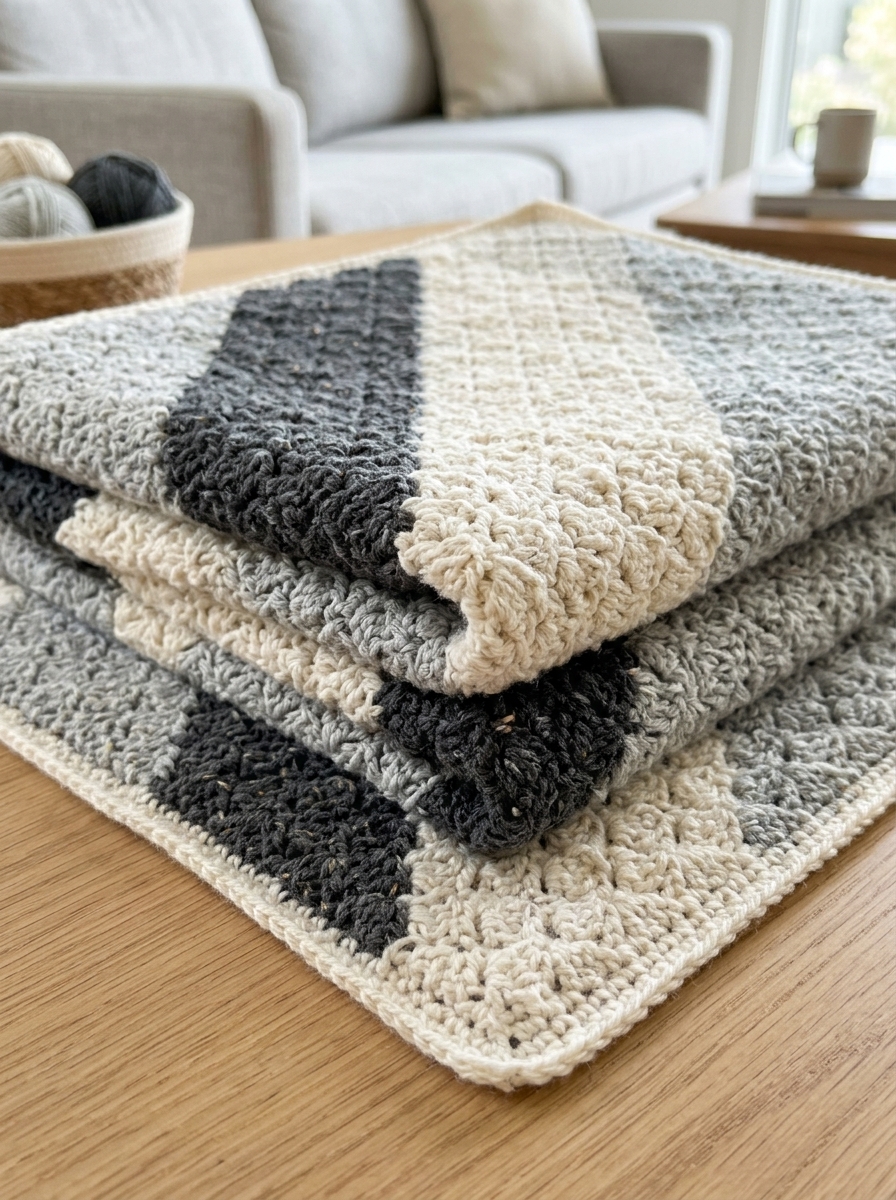 C2C Crochet Blanket Detail