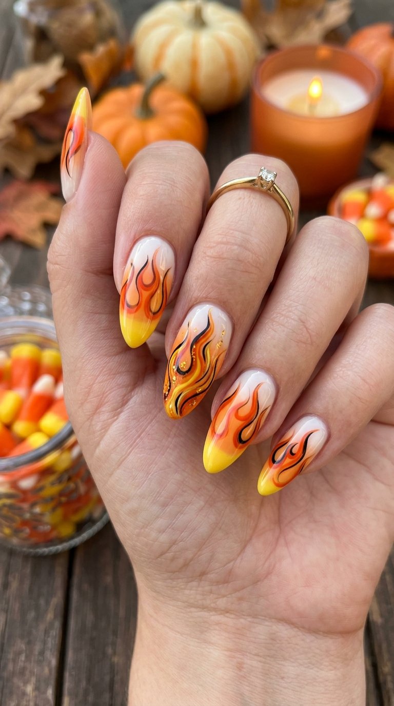 Elegant Candy Corn Flames